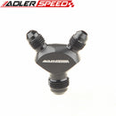 AN3 AN4 AN6 AN8 AN10 AN12 AN16 Aluminium Male Flare Y Block Fitting Adapter