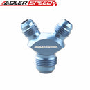 AN3 AN4 AN6 AN8 AN10 AN12 AN16 Aluminium Male Flare Y Block Fitting Adapter