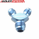 AN3 AN4 AN6 AN8 AN10 AN12 AN16 Aluminium Male Flare Y Block Fitting Adapter