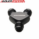 AN3 AN4 AN6 AN8 AN10 AN12 AN16 Aluminium Male Flare Y Block Fitting Adapter