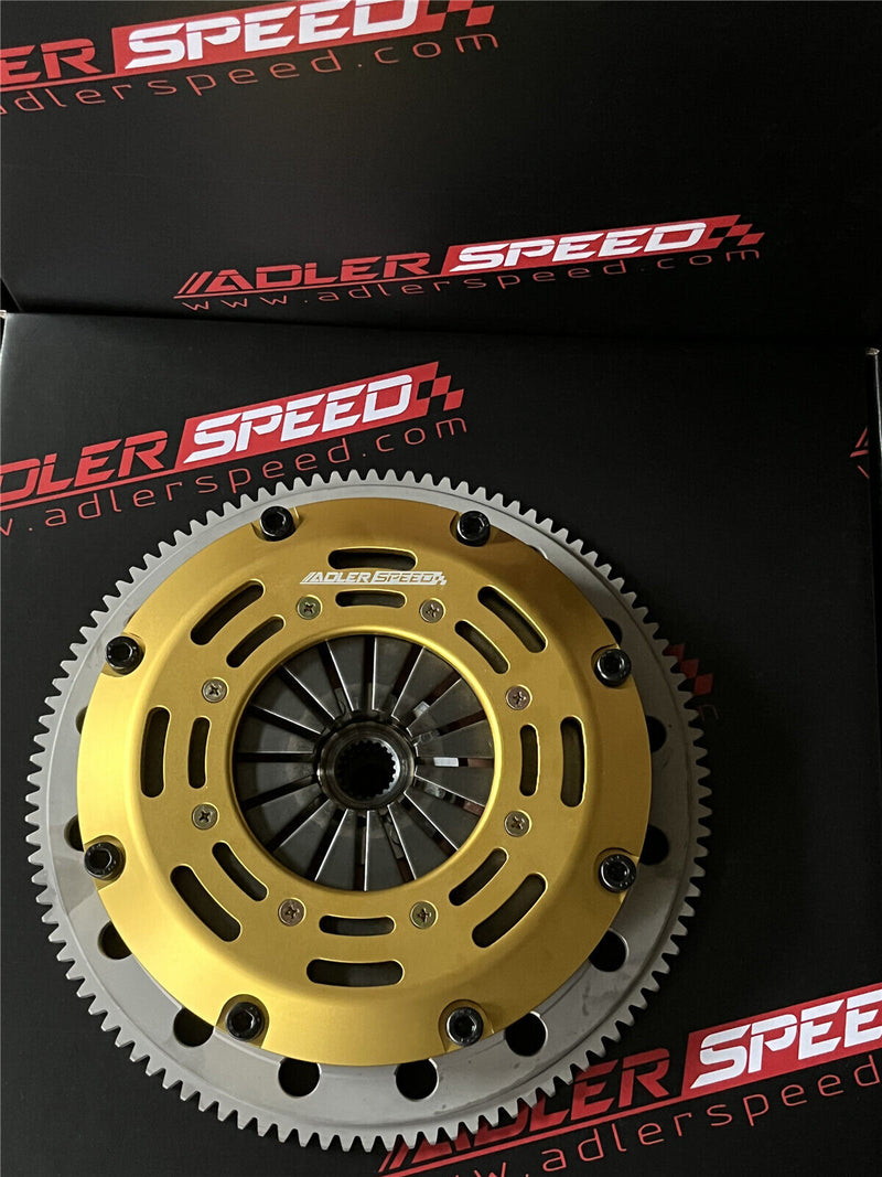 US SHIP! ADLERSPEED CLUTCH TWIN DISC KIT FOR ECLIPSE TALON TSi LASER RS 4G63 AWD 6 BOLT