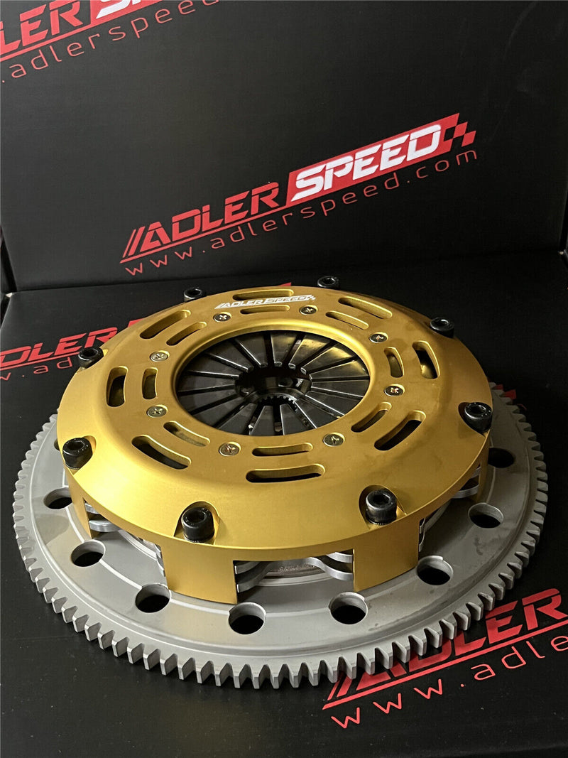 US SHIP! ADLERSPEED CLUTCH TWIN DISC KIT FOR ECLIPSE TALON TSi LASER RS 4G63 AWD 6 BOLT