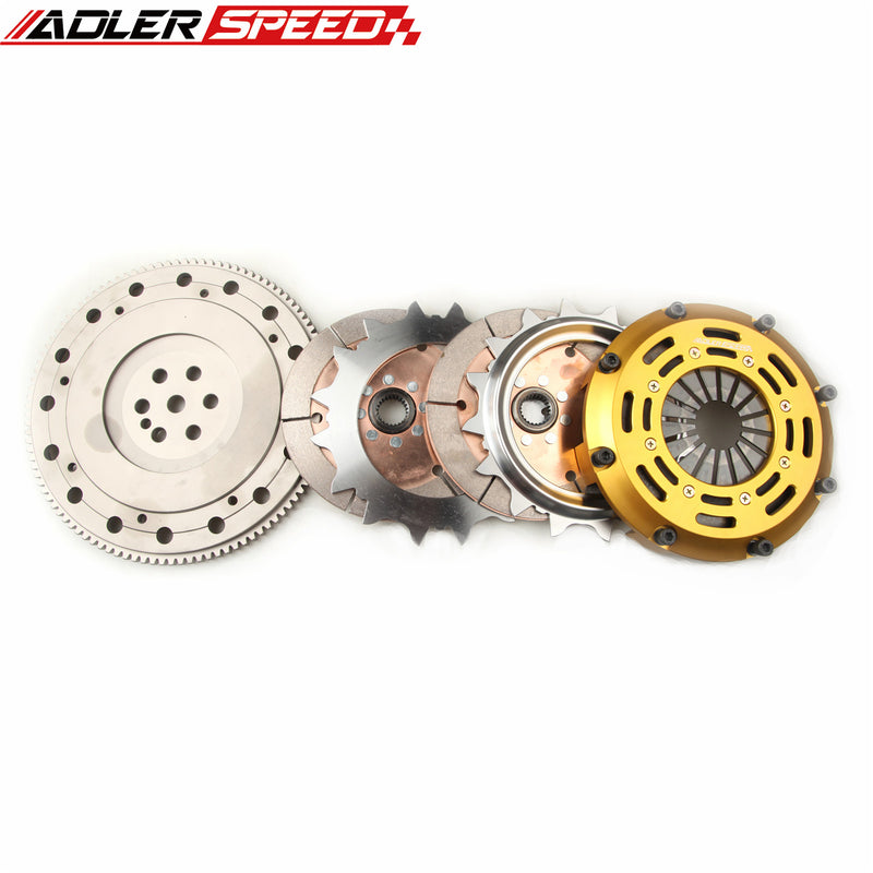 US SHIP! ADLERSPEED CLUTCH TWIN DISC KIT FOR ECLIPSE TALON TSi LASER RS 4G63 AWD 6 BOLT