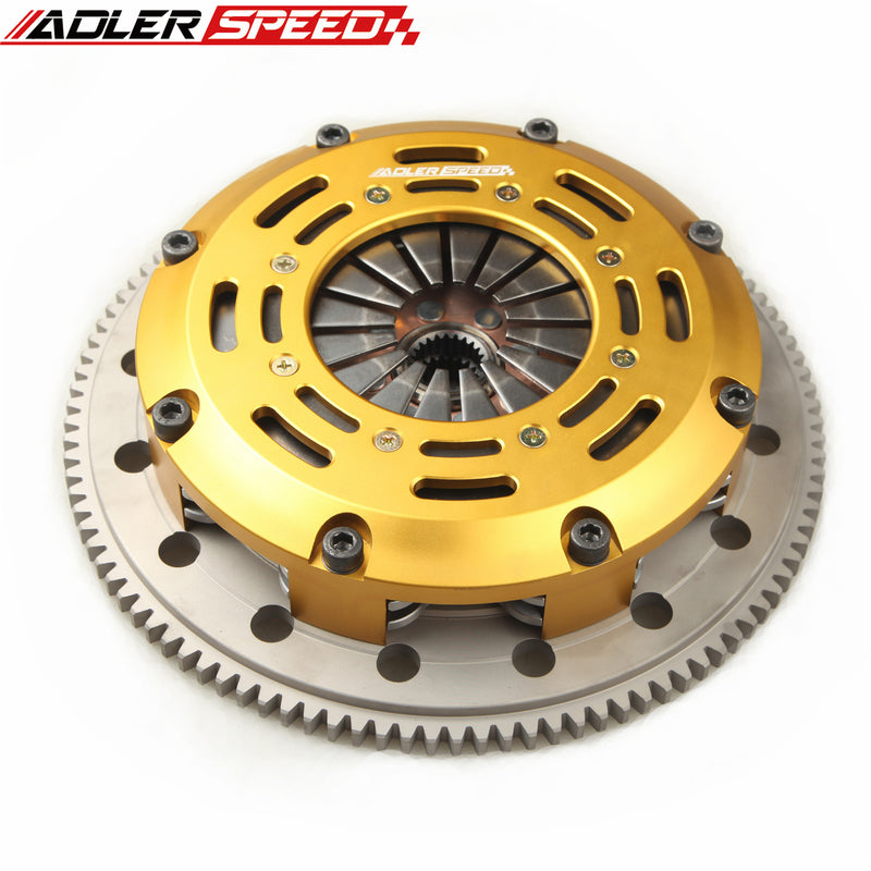 US SHIP! ADLERSPEED CLUTCH TWIN DISC KIT FOR ECLIPSE TALON TSi LASER RS 4G63 AWD 6 BOLT