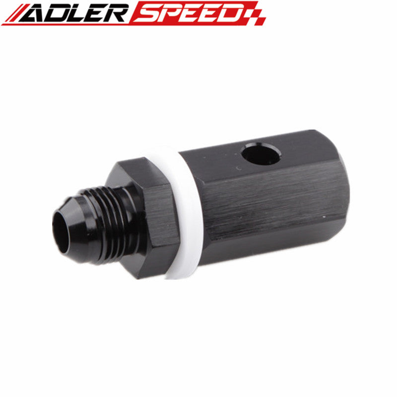 AN6 AN8 AN10 Alumimun Fuel Cell Tank Safety Roll Over Male Breather Vent Check Valve In Mounted Black