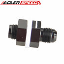 AN-10 10AN AN10 Fuel Cell Tank Adapter Bulkhead Fitting Black /Blue