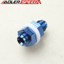 AN-10 10AN AN10 Fuel Cell Tank Adapter Bulkhead Fitting Black /Blue