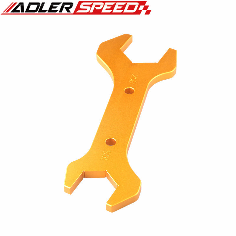 AN20 /AN16 Hose Fitting Double Ended Wrench Spanner Billet Aluminum Yellow