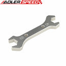 AN-6 / AN-4 Hose Fitting Double Ended Wrench Spanner CNC Billet Aluminum Silver