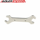 AN-6 / AN-4 Hose Fitting Double Ended Wrench Spanner CNC Billet Aluminum Silver