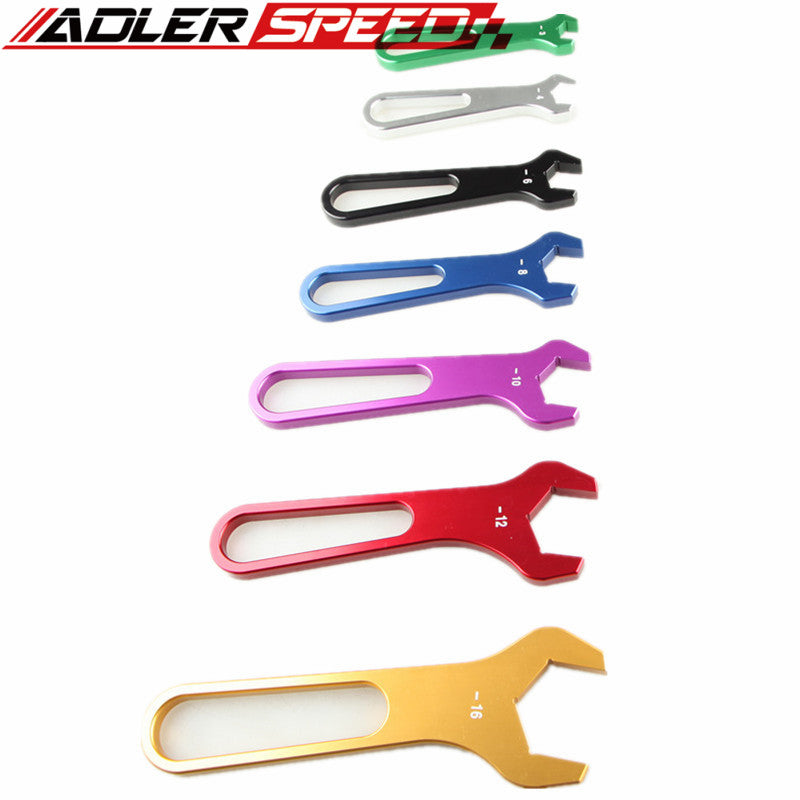 3AN TO 16AN BILLET ALUMINUM ALLOY AN WRENCH SET SINGLE ENDED SPANNER COLORFUL