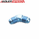 AN3 AN4 AN6 AN8 AN10 Male 45 Degree Aluminum Flare Union Fuel Fitting Adapter