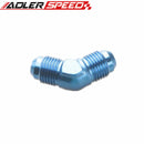 AN3 AN4 AN6 AN8 AN10 Male 45 Degree Aluminum Flare Union Fuel Fitting Adapter