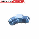 AN3 AN4 AN6 AN8 AN10 Male 45 Degree Aluminum Flare Union Fuel Fitting Adapter