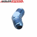 AN3 AN4 AN6 AN8 AN10 Male 45 Degree Aluminum Flare Union Fuel Fitting Adapter