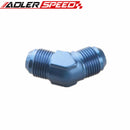 AN3 AN4 AN6 AN8 AN10 Male 45 Degree Aluminum Flare Union Fuel Fitting Adapter