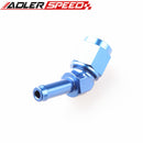 AN6 AN8 Female To 5/16" 3/8" 1/2" Barb Aluminum 45 Degree Hose Barb Adapter Fitting