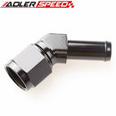 AN6 AN8 Female To 5/16" 3/8" 1/2" Barb Aluminum 45 Degree Hose Barb Adapter Fitting