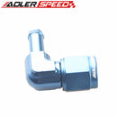 AN6 AN8 Female To 5/16" 3/8" 1/2" Barb Aluminum 90 Degree Hose Barb Adapter Fitting