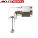 AN6 AN8 Female To 5/16" 3/8" 1/2" Barb Aluminum 90 Degree Hose Barb Adapter Fitting