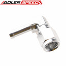 AN6 AN8 Female To 5/16" 3/8" 1/2" Barb Aluminum 90 Degree Hose Barb Adapter Fitting