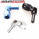 AN6 AN8 Female To 5/16" 3/8" 1/2" Barb Aluminum 90 Degree Hose Barb Adapter Fitting