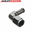 AN6 AN8 Female To 5/16" 3/8" 1/2" Barb Aluminum 90 Degree Hose Barb Adapter Fitting