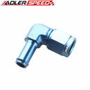 AN6 AN8 Female To 5/16" 3/8" 1/2" Barb Aluminum 90 Degree Hose Barb Adapter Fitting
