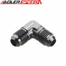 Black Aluminum 90 Degree AN6 AN-6 6AN Union with 1/8" NPT Port Fitting Adapter