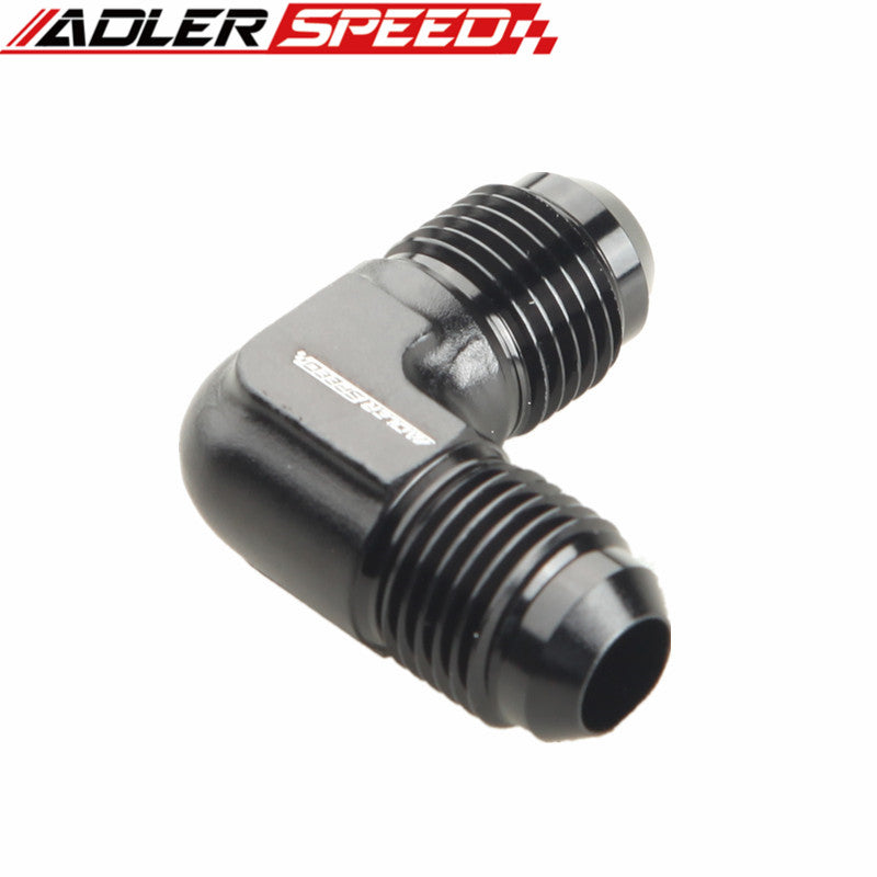 Black Aluminum 90 Degree AN6 AN-6 6AN Union with 1/8" NPT Port Fitting Adapter