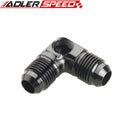 Black Aluminum 90 Degree AN6 AN-6 6AN Union with 1/8" NPT Port Fitting Adapter