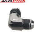 Black Aluminum 90 Degree AN8 AN-8 8AN Union with 1/8" NPT Port Fitting Adapter