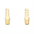 2PCS 1" Inch Male Brass Hose Barbs Barb To 1/2" NPT Pipe Male Thread