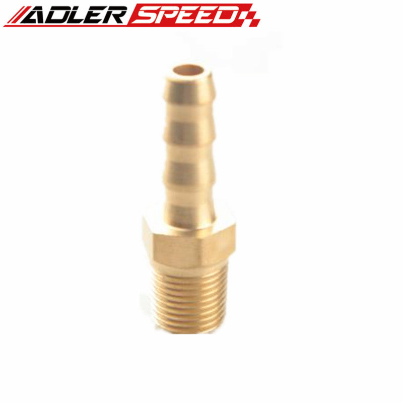 1/8'' 1/4'' 3/8'' 1/2'' 3/4'' 1'' NPT to Barbed Straight Brass Hose Barbs Thread Pipe Male Thread