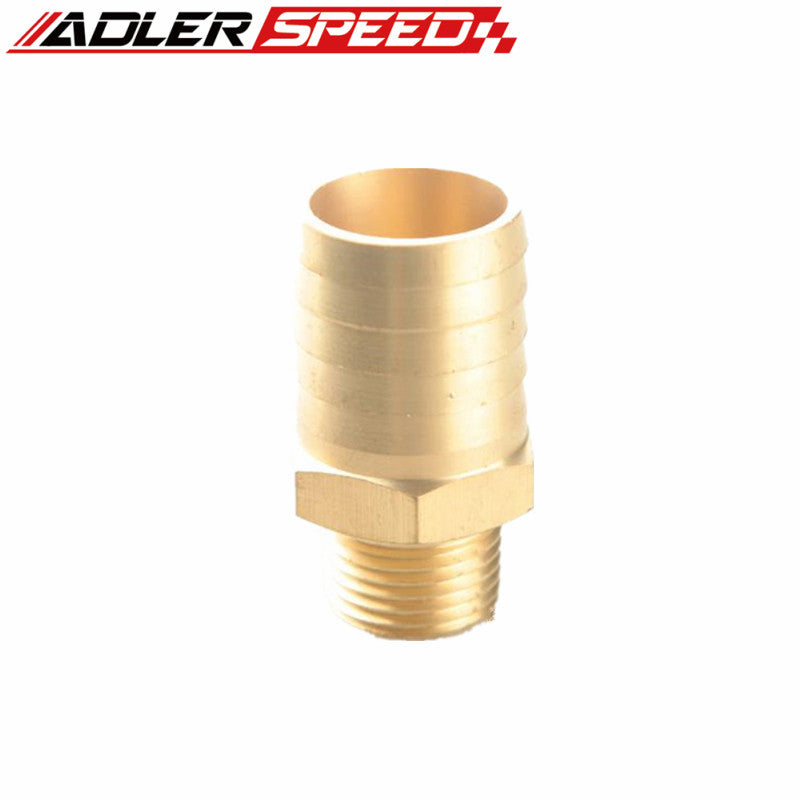 2PCS 1" Inch Male Brass Hose Barbs Barb To 1/2" NPT Pipe Male Thread