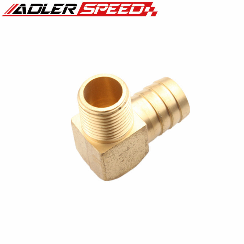 2PCS 1" Male 90 Elbow Brass Hose Barbs Barb To 1/2" NPT Pipe Male Thread