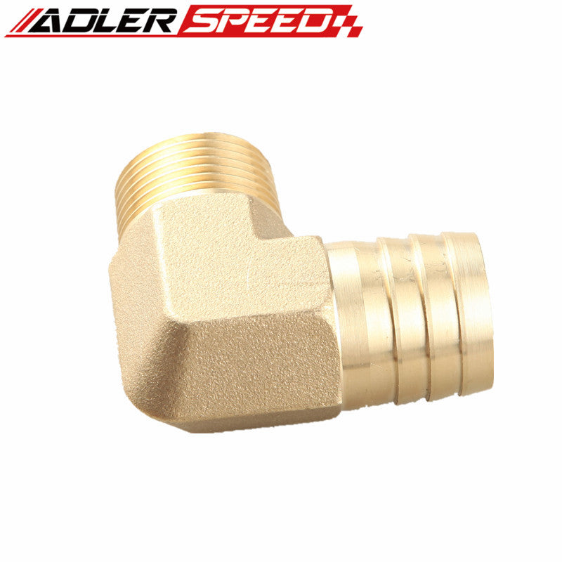 1/2'' NPT 3/4'' NPT to 1'' 3/4'' Barbed 90 Degree Elbow Brass Hose Barbs Thread Pipe