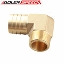 1/2'' NPT 3/4'' NPT to 1'' 3/4'' Barbed 90 Degree Elbow Brass Hose Barbs Thread Pipe