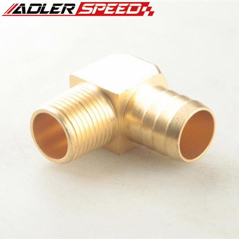2PCS 1" Male 90 Elbow Brass Hose Barbs Barb To 3/4" NPT Pipe Male Thread