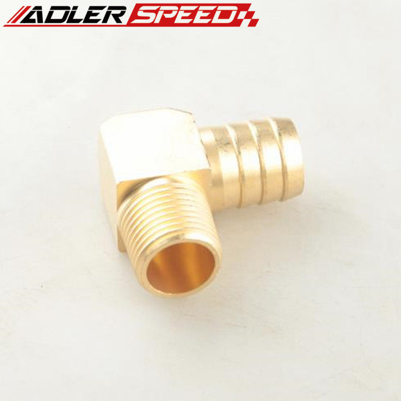 2PCS 3/4" Male 90 Elbow Brass Hose Barbs Barb To 1/2" NPT Pipe Male Thread