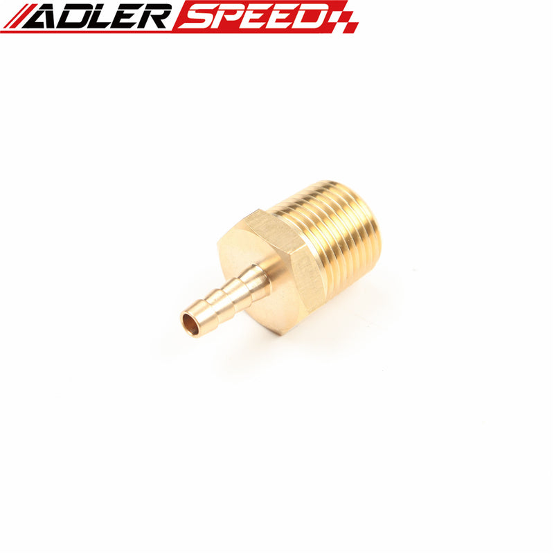 Straight 1/2" Inch NPT Male to 6mm Barbed Brass Hose Barbs Thread Pipe