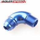 AN4 AN6 AN8 AN10 To 1/8" 1/4'' 3/8'' 1/2''NPT 90 Degree Full Flow Adapter Fitting