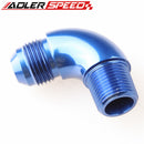 AN4 AN6 AN8 AN10 To 1/8" 1/4'' 3/8'' 1/2''NPT 90 Degree Full Flow Adapter Fitting