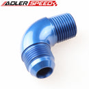 AN4 AN6 AN8 AN10 To 1/8" 1/4'' 3/8'' 1/2''NPT 90 Degree Full Flow Adapter Fitting