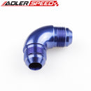 AN4 AN6 AN8 AN10 Aluminium 90 Degree Male Flare Union Full Flow Fitting Adapter