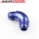 AN4 AN6 AN8 AN10 Aluminium 90 Degree Male Flare Union Full Flow Fitting Adapter