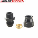 ADLERSPEED Straight 10AN AN-10 Male To 5/8" Tube Adapter Fitting Aluminum Black