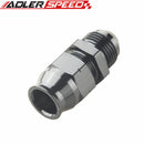 ADLERSPEED Straight 10AN AN-10 Male To 5/8" Tube Adapter Fitting Aluminum Black