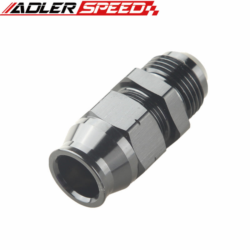 ADLERSPEED Straight 10AN AN-10 Male To 5/8" Tube Adapter Fitting Aluminum Black