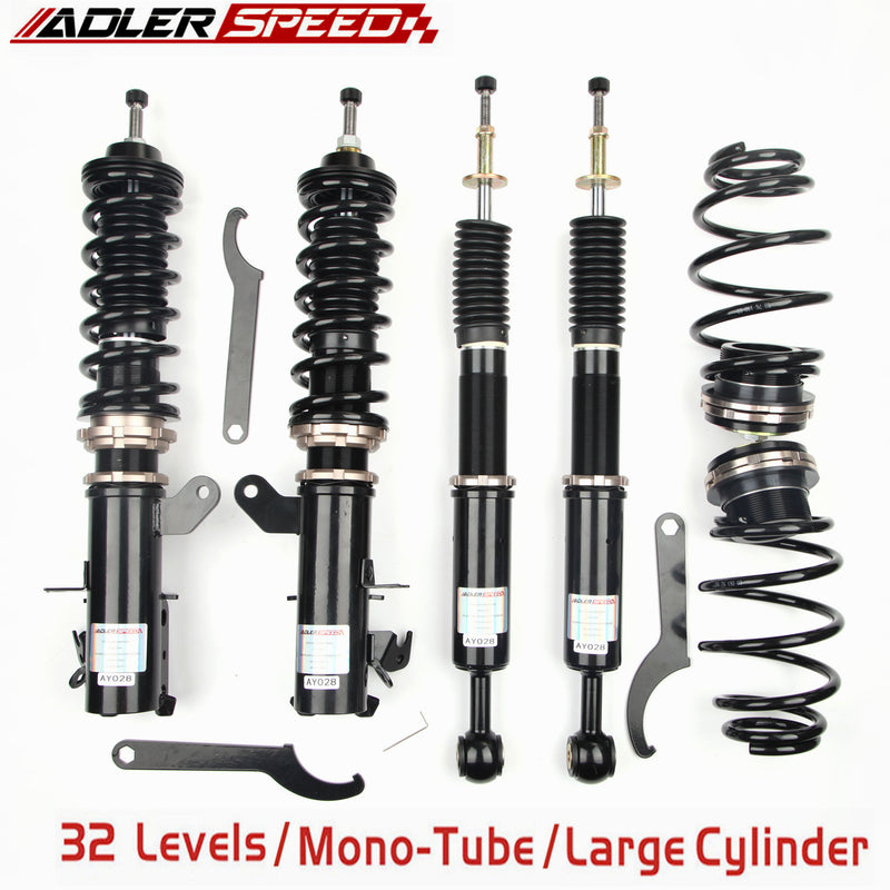 US SHIP 32 Way Mono Tube Coilovers Lowering Suspension Kit For Honda Fit (GE) 2009-14